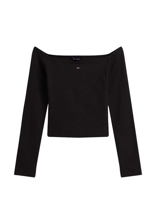 T-shirt nera in cotone Tommy Jeans | DW0DW20919BDS